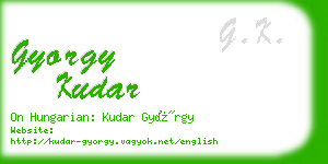 gyorgy kudar business card